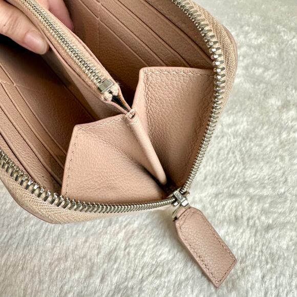 Yves Saint Laurent YSL Zippy Zip Around Wallet light pink soft leather NICE! - Picture 12 of 15